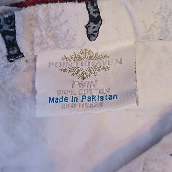 Point Haven Super Soft Flannel Twin Sheet Set Northwoods Bear Moose Deer Pattern - Picture 6 of 9